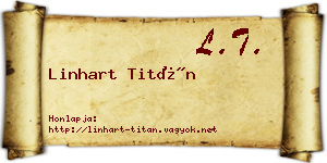 Linhart Titán névjegykártya